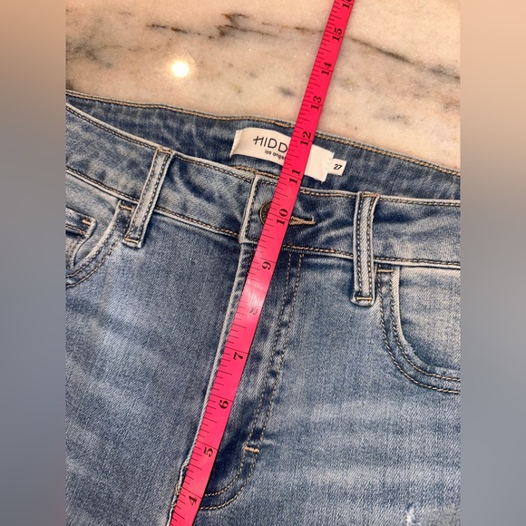 Hidden Size 27 Distressed Women's Blue Flared Jeans - Picture 8 of 12
